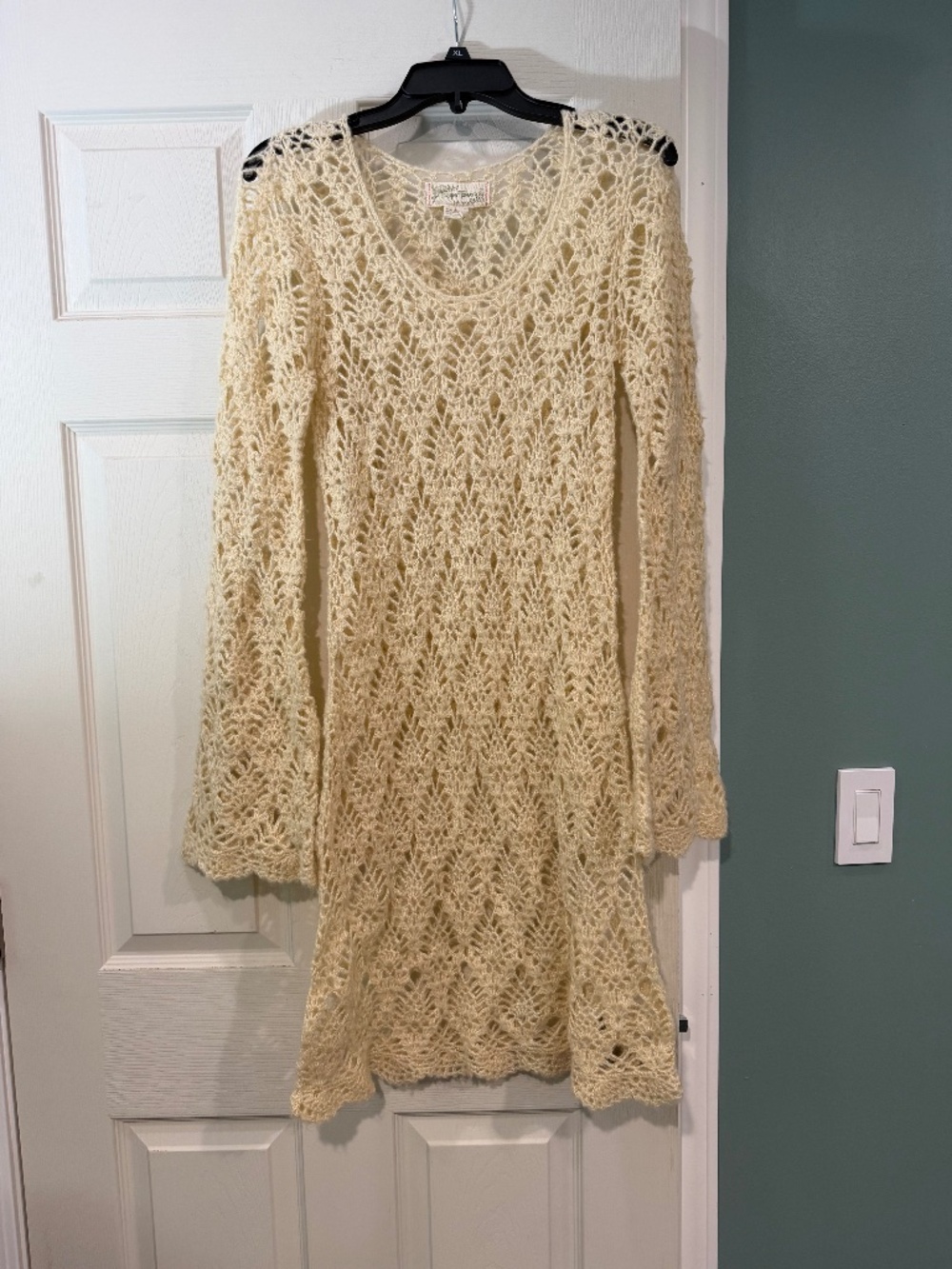 Flying Tomato Long Crocheted Sweater Dress Size Large